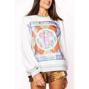 NEW QUEEN OF SPARKLES multi mahjong table set sweatshirt in grey